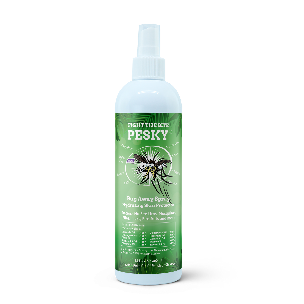 PESKY® Bug Away Spray Plant-Based Insect Deterrent for No-See-Ums, Mosquitoes & Ticks