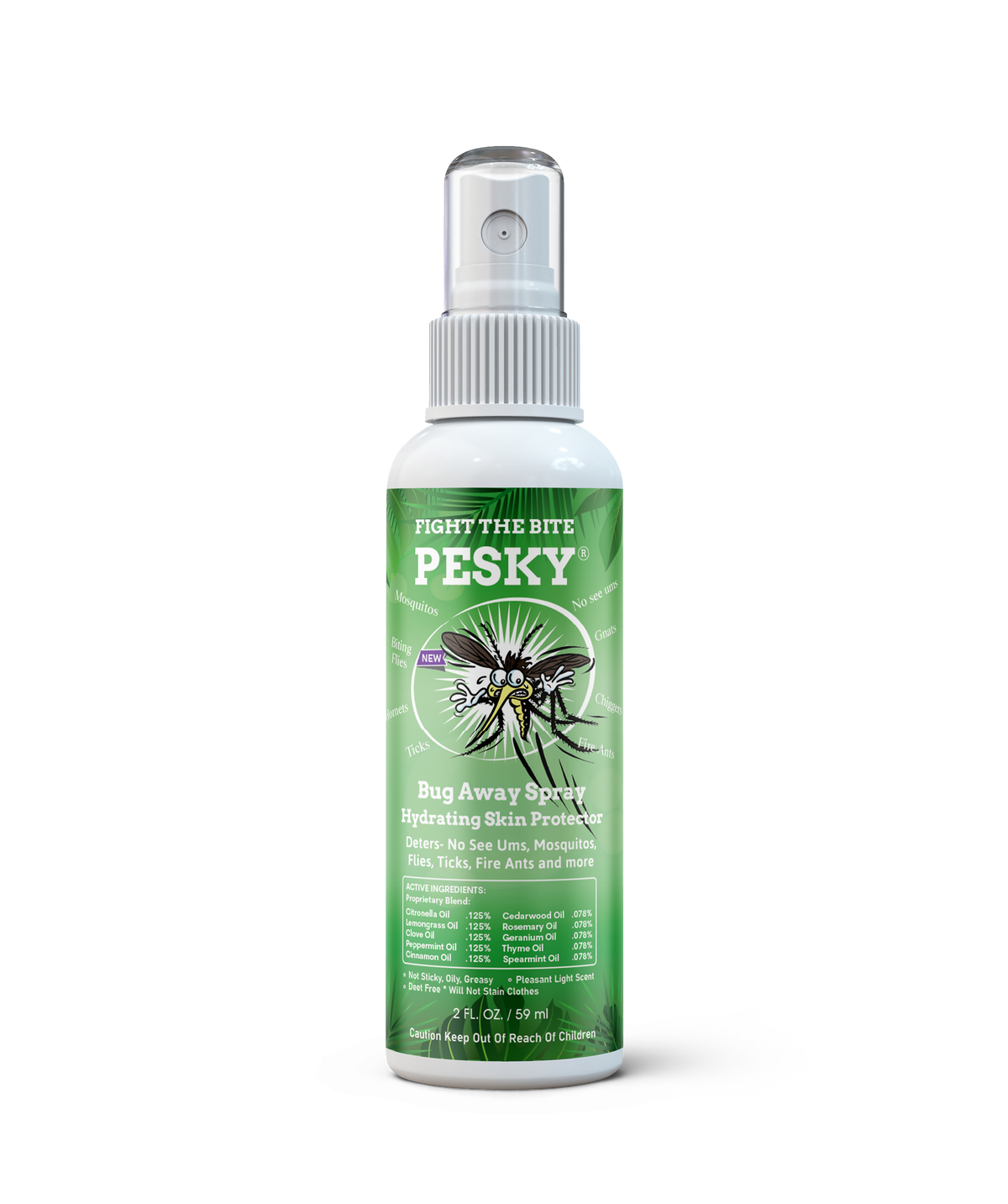 PESKY® Bug Away Spray Plant-Based Insect Deterrent for No-See-Ums, Mosquitoes & Ticks