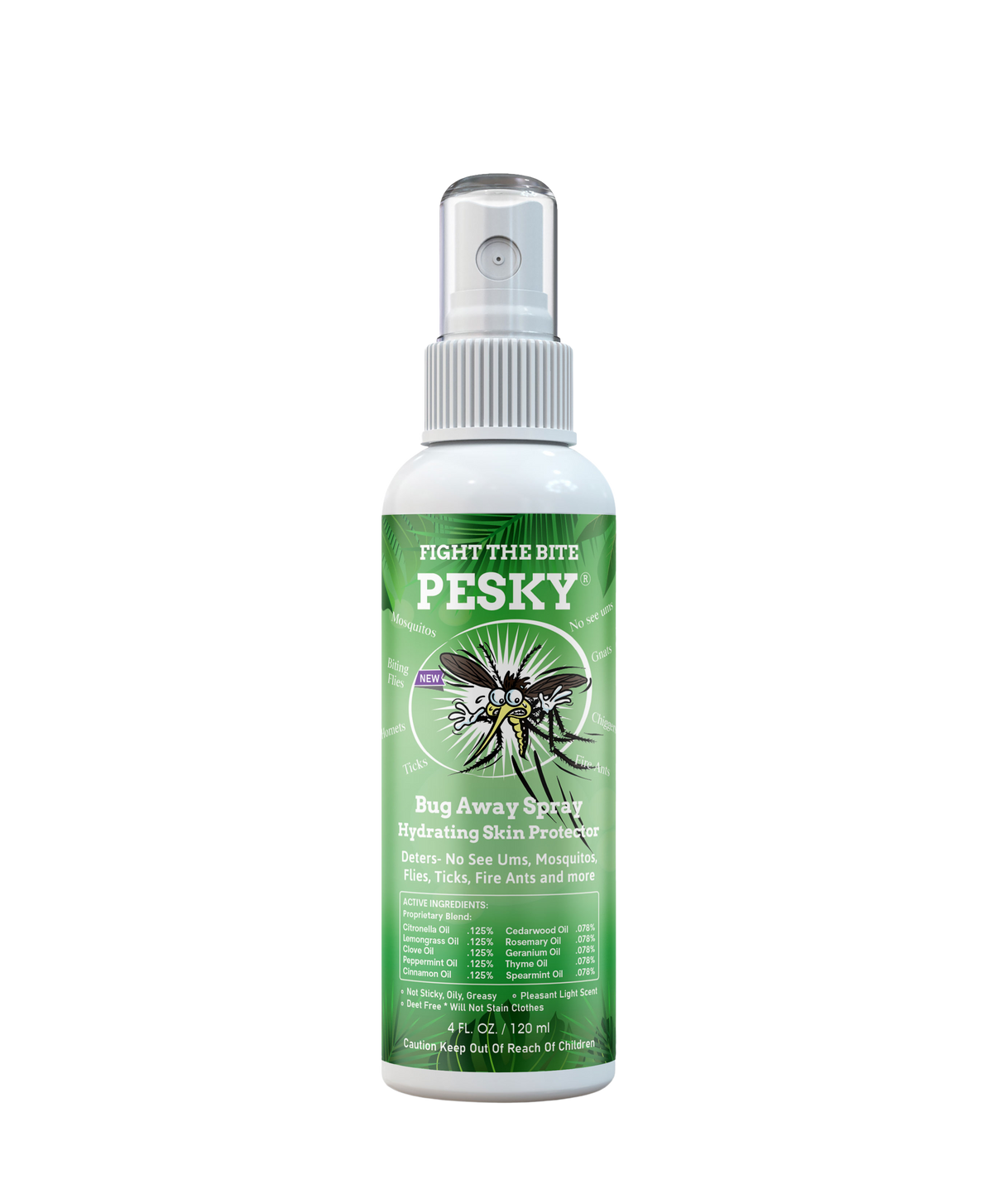PESKY® Bug Away Spray Plant-Based Insect Deterrent for No-See-Ums, Mosquitoes & Ticks