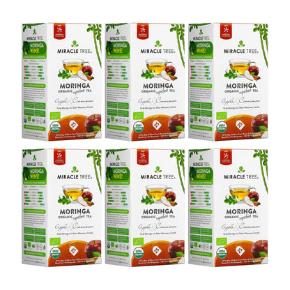 Organic Moringa Tea - Apple & Cinnamon - Caffeine-Free Herbal Tea