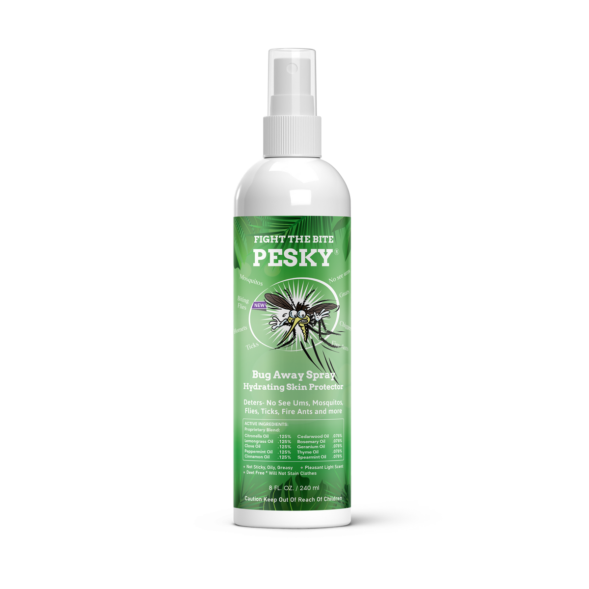 PESKY® Bug Away Spray Plant-Based Insect Deterrent for No-See-Ums, Mosquitoes & Ticks