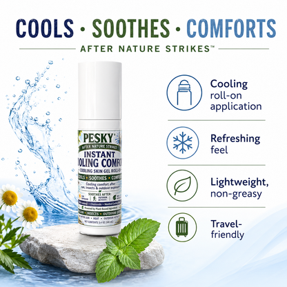 After Nature Strikes™ PESKY® Cooling Roll-On Outdoor Skin Comfort Formula-2