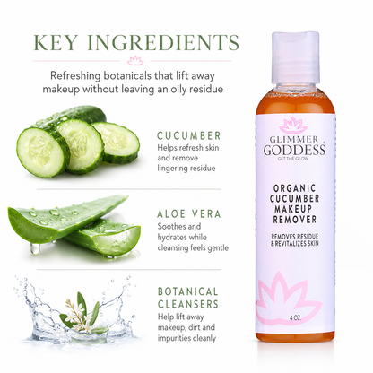 Organic Cucumber Makeup Remover – No Oily Residue-1