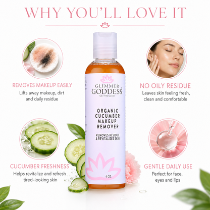Organic Cucumber Makeup Remover – No Oily Residue-4