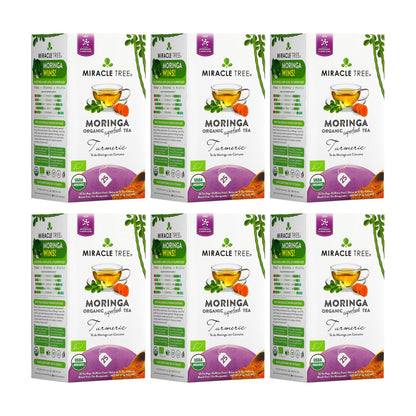 Organic Moringa Tea - Turmeric - Caffeine-Free Herbal Tea