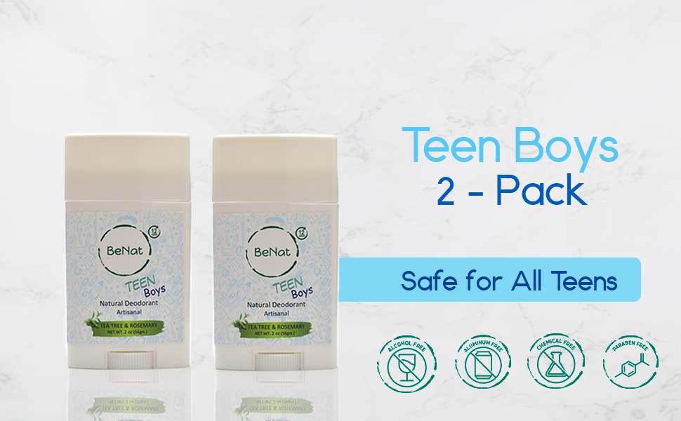 2-Pack all-Natural Deodorants for Kids & Teens-4