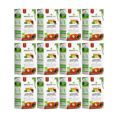 Organic Moringa Tea - Apple & Cinnamon - Caffeine-Free Herbal Tea