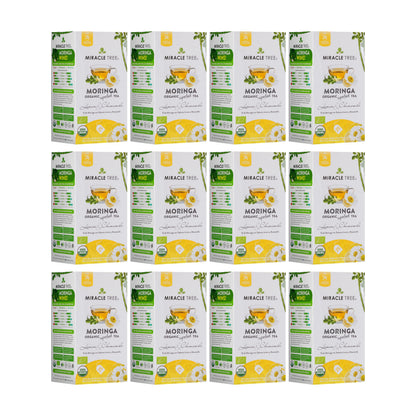 Organic Moringa Tea - Lemon & Chamomile - Caffeine-Free Herbal Tea