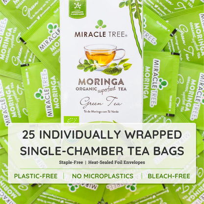Organic Moringa Tea - Green Tea - Decaffeinated Herbal Tea