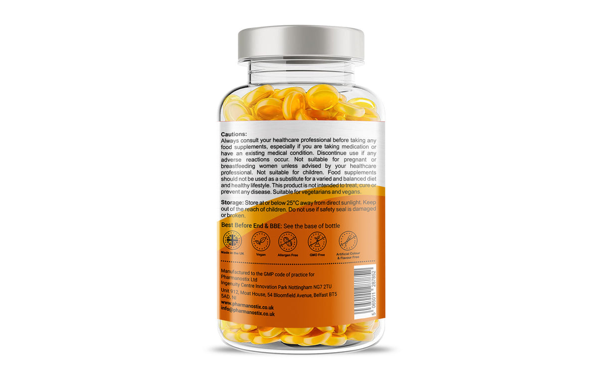 Turmeric Curcumin with Ginger Vegan Gummies - 120 Natural Orange Flavour