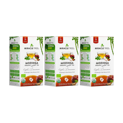 Organic Moringa Tea - Apple & Cinnamon - Caffeine-Free Herbal Tea